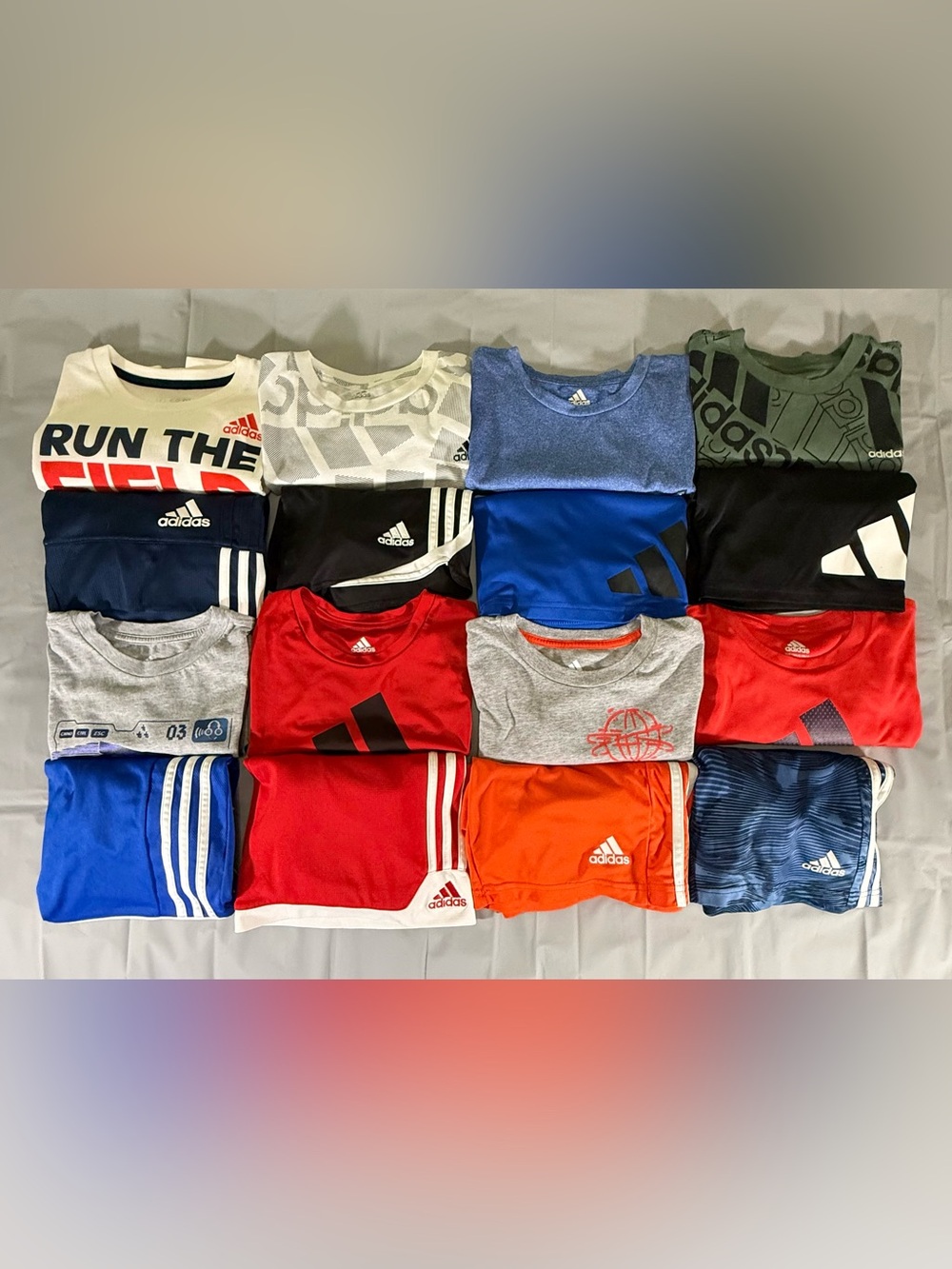 Boy’s Adidas Athletic Clothing Lot-16PC-Size Medium10-12-T-Shirts/Shorts